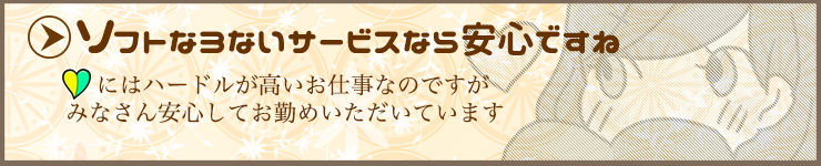 ソフトな３ないサービスなら安心ですよね