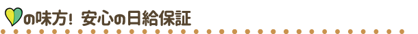 安心の日給保証